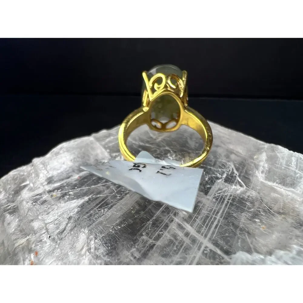 NWT Labradorite Gold Over 925 Sterling Ring Size 7